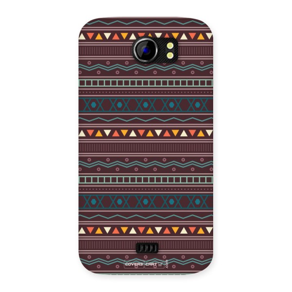 Classic Aztec Pattern Back Case for Micromax A110 Canvas 2