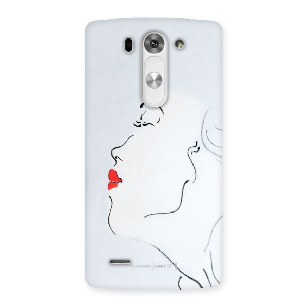 Girl in Red Lipstick Back Case Back Case for LG G3 Beat