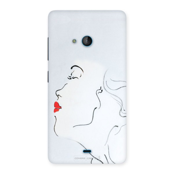 Girl in Red Lipstick Back Case Back Case for Lumia 540