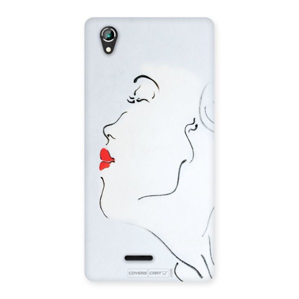 Girl in Red Lipstick Back Case Back Case for Lava Iris 800