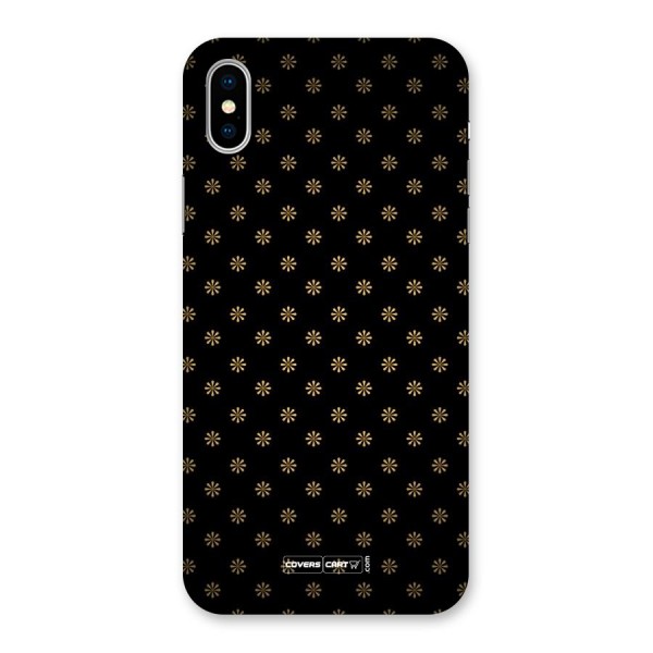 Golden Flowers Back Case for iPhone X