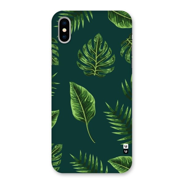 Green Leafs Back Case for iPhone X
