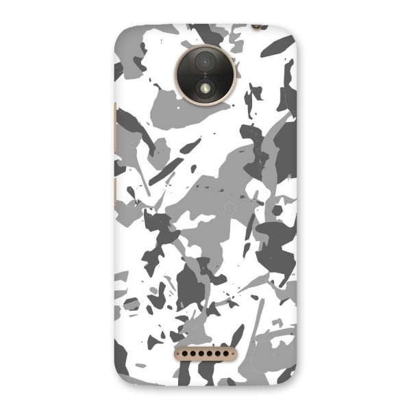 Grey Camouflage Army Back Case for Moto C Plus