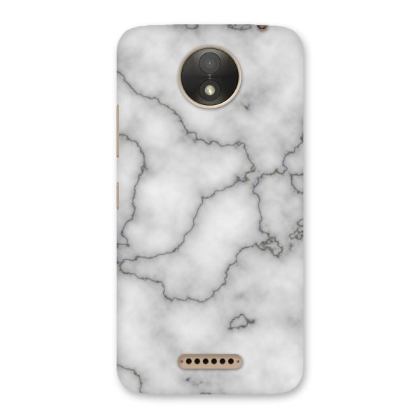 Grey Marble Back Case for Moto C Plus