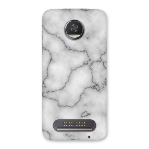 Grey Marble Back Case for Moto Z2 Play