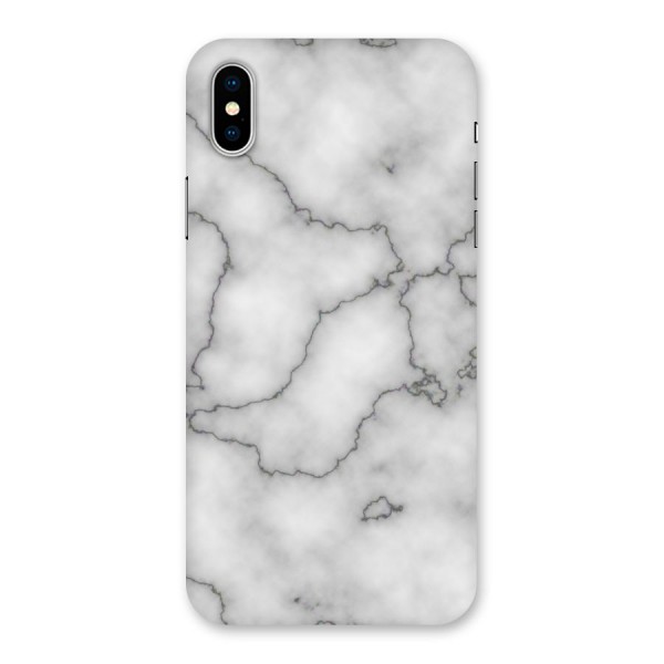 Grey Marble Back Case for iPhone X