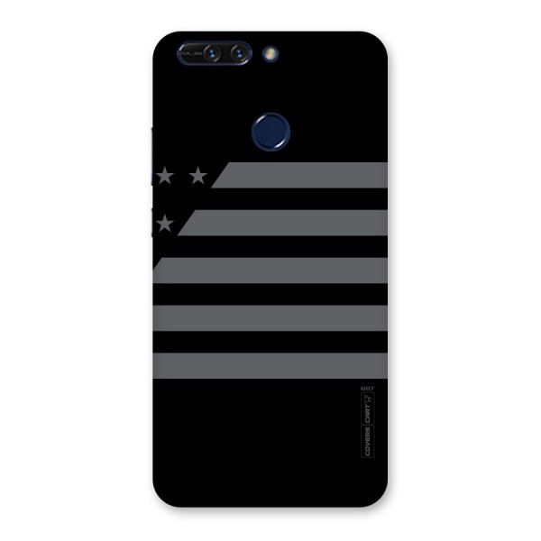 Grey Star Striped Pattern Back Case for Honor 8 Pro