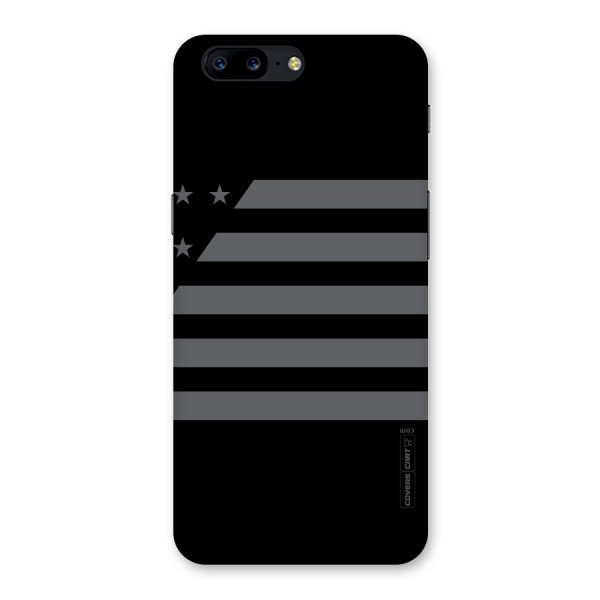 Grey Star Striped Pattern Back Case for OnePlus 5