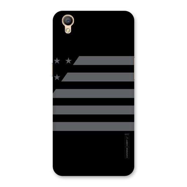 Grey Star Striped Pattern Back Case for Oppo A37