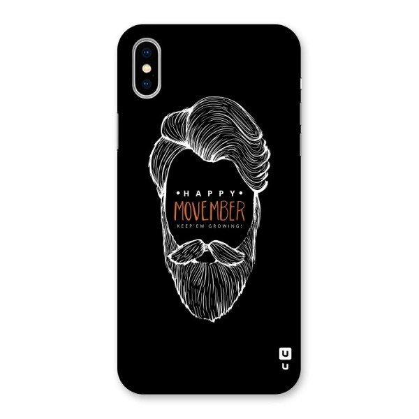 Happy Movember Black Back Case for iPhone X