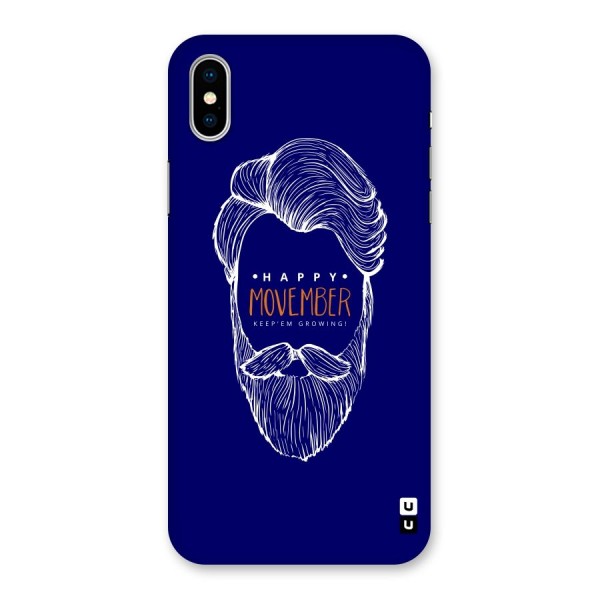Happy Movember Blue Back Case for iPhone X