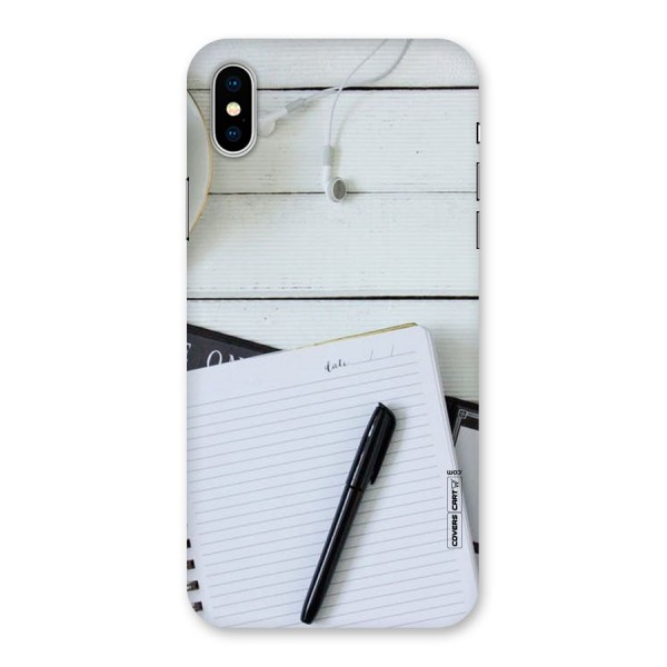 Headphones Notes Back Case for iPhone X