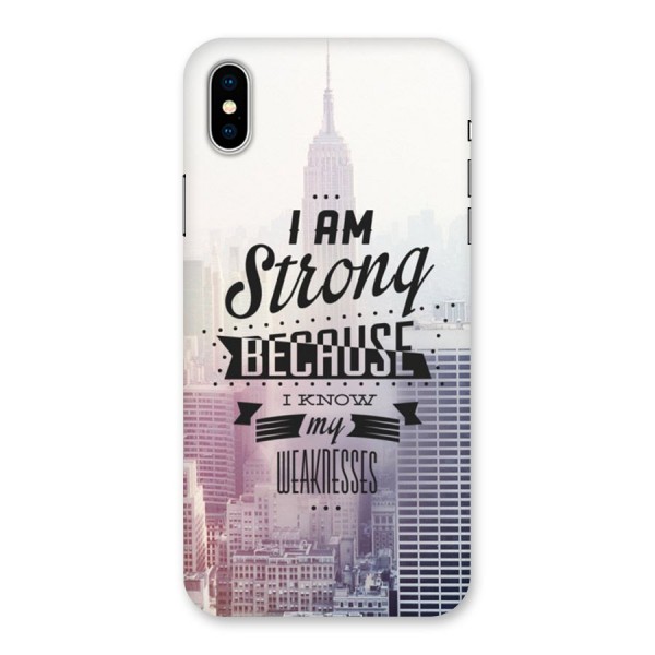 I am Strong Back Case for iPhone X