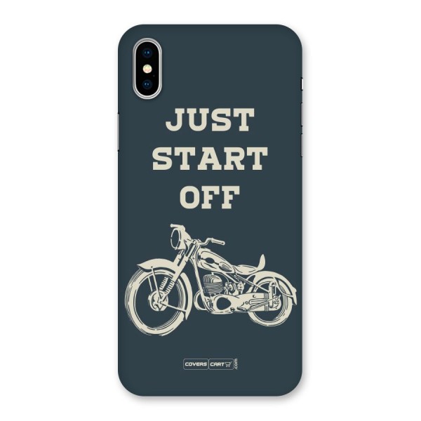 Just Start Off Back Case for iPhone X