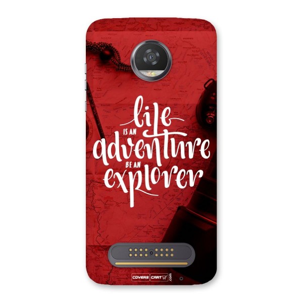 Life Adventure Explorer Back Case for Moto Z2 Play