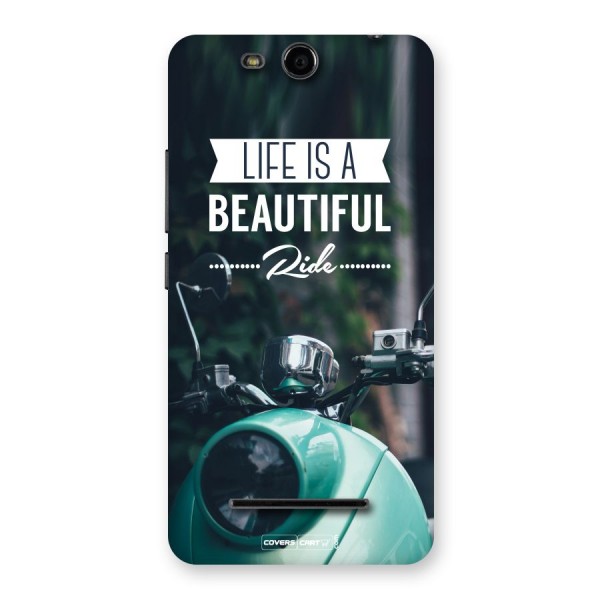 Life is a Beautiful Ride Back Case for Canvas Juice 3