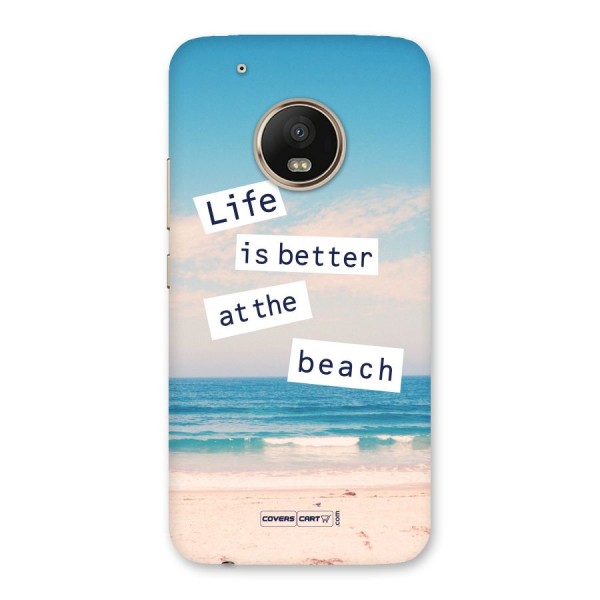 Life is better at the Beach Back Case for Moto G5 Plus