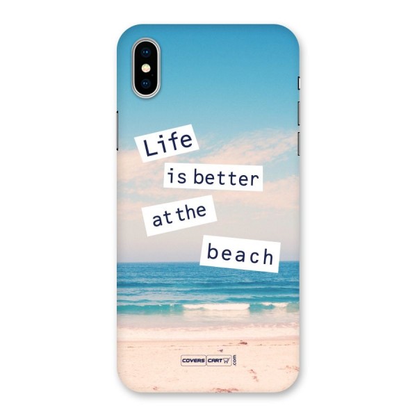 Life is better at the Beach Back Case for iPhone X