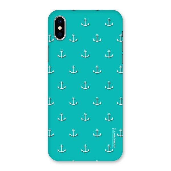 Light Blue Anchor Back Case for iPhone X