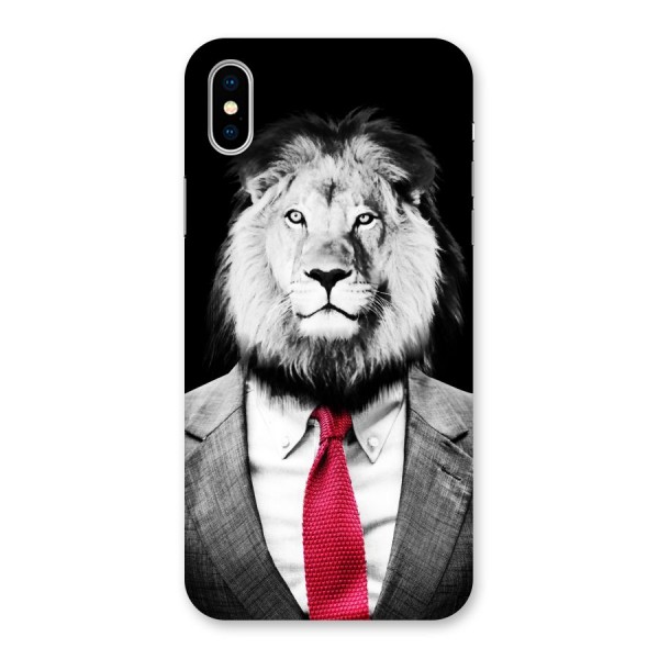 Lion with Red Tie Back Case for iPhone X