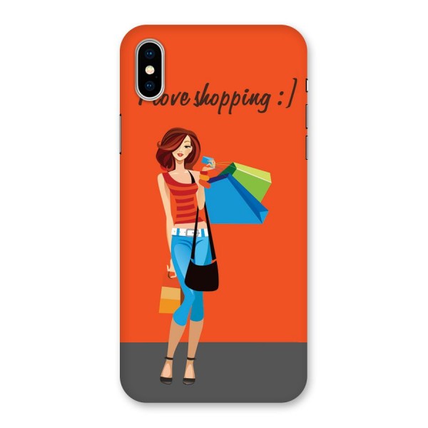 Love Shopping Classy Girl Back Case for iPhone X