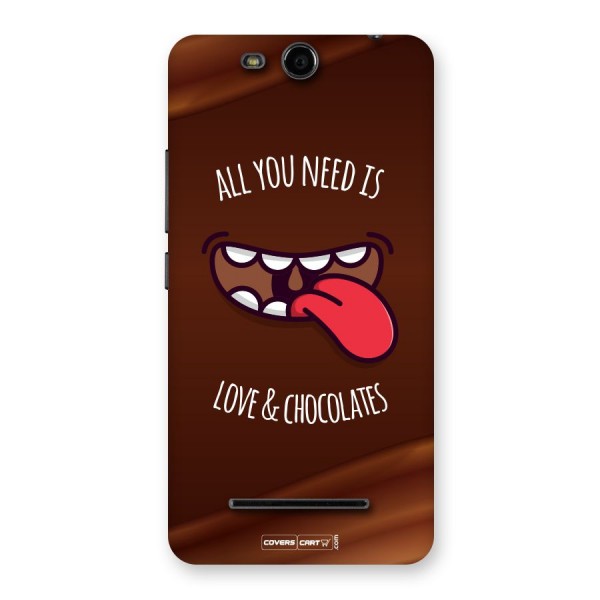 Love and Chocolates Back Case for Canvas Juice 3