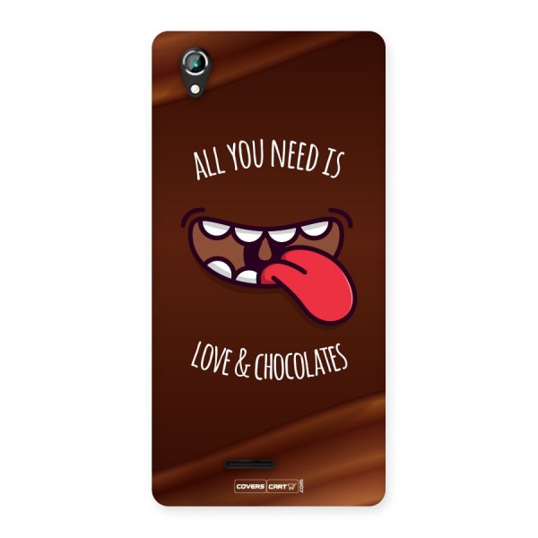 Love and Chocolates Back Case for Lava Iris 800