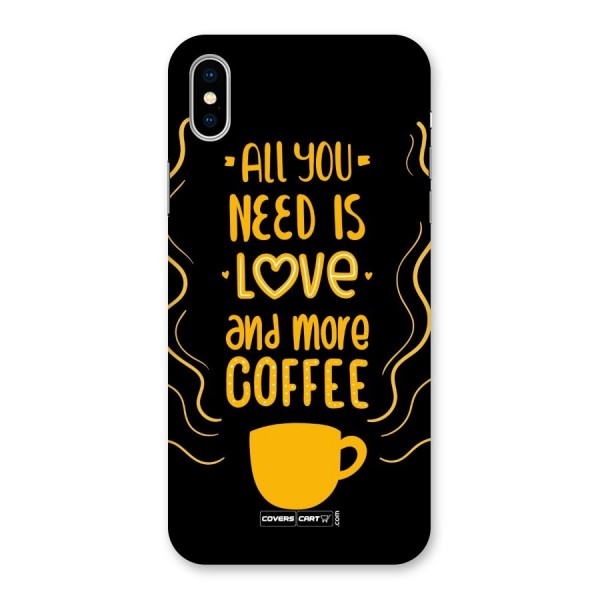 Love and More Coffee Back Case for iPhone X