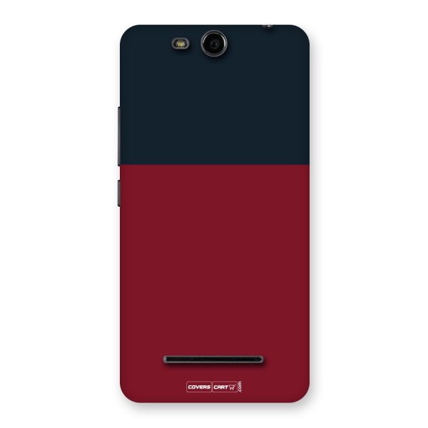 Maroon and Navy Blue Back Case for Canvas Juice 3