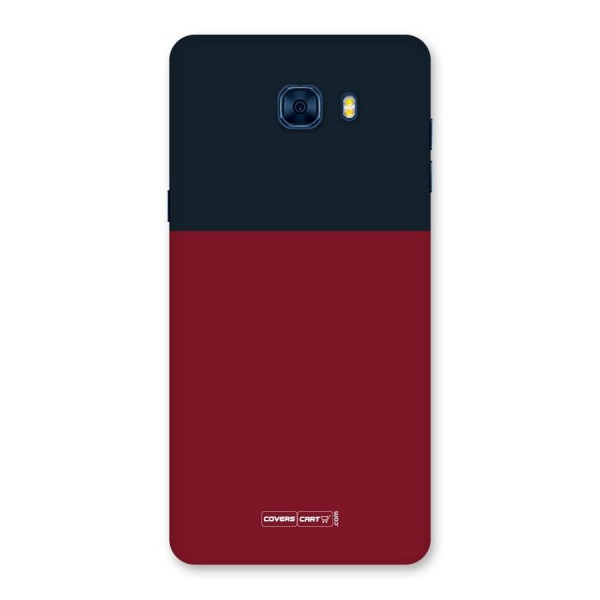 Maroon and Navy Blue Back Case for Galaxy C7 Pro