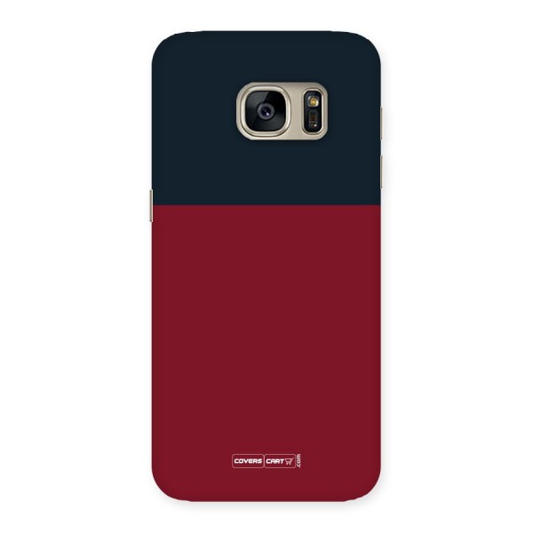 Maroon and Navy Blue Back Case for Galaxy S7