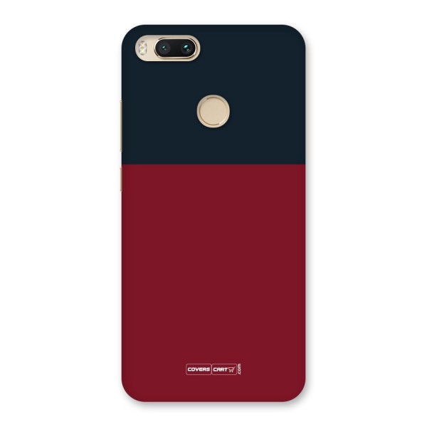 Maroon and Navy Blue Back Case for Mi A1