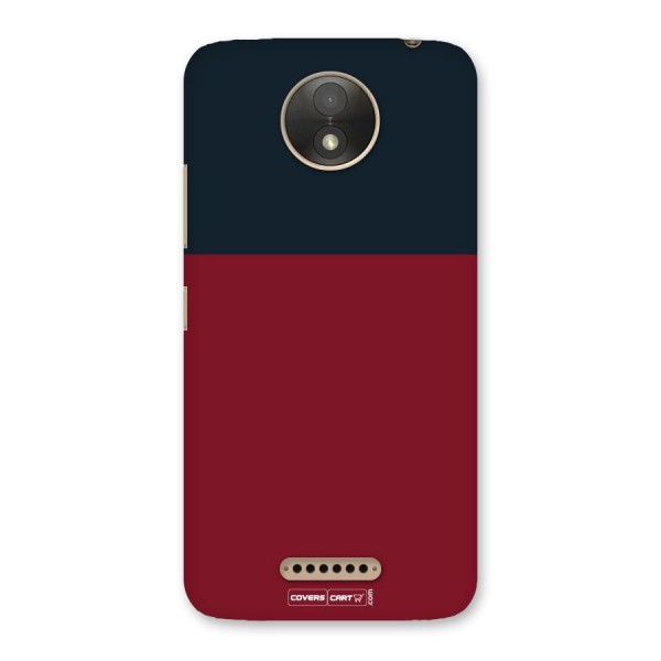 Maroon and Navy Blue Back Case for Moto C Plus