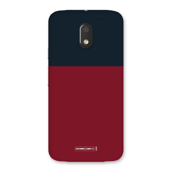 Maroon and Navy Blue Back Case for Moto E3 Power