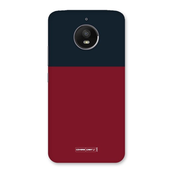 Maroon and Navy Blue Back Case for Moto E4 Plus
