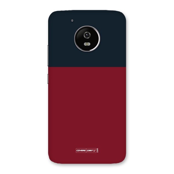 Maroon and Navy Blue Back Case for Moto G5