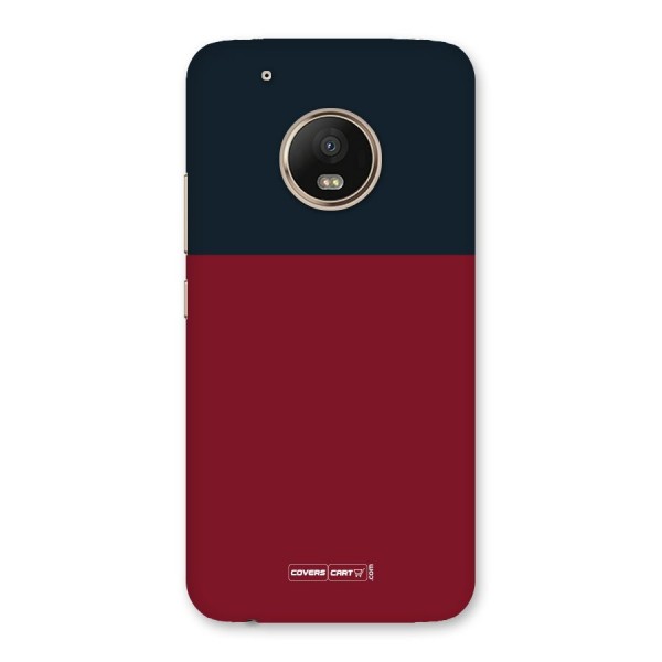 Maroon and Navy Blue Back Case for Moto G5 Plus