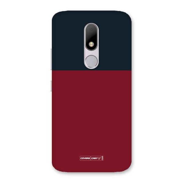 Maroon and Navy Blue Back Case for Moto M
