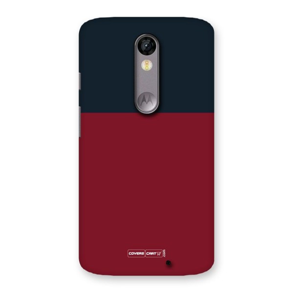 Maroon and Navy Blue Back Case for Moto X Force