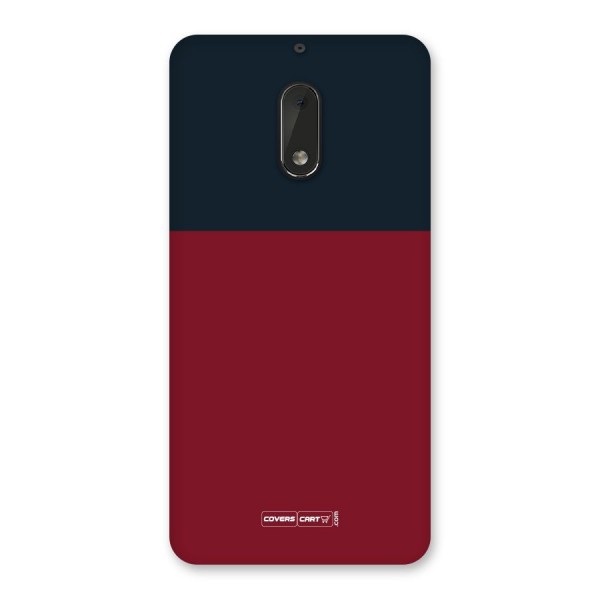 Maroon and Navy Blue Back Case for Nokia 6