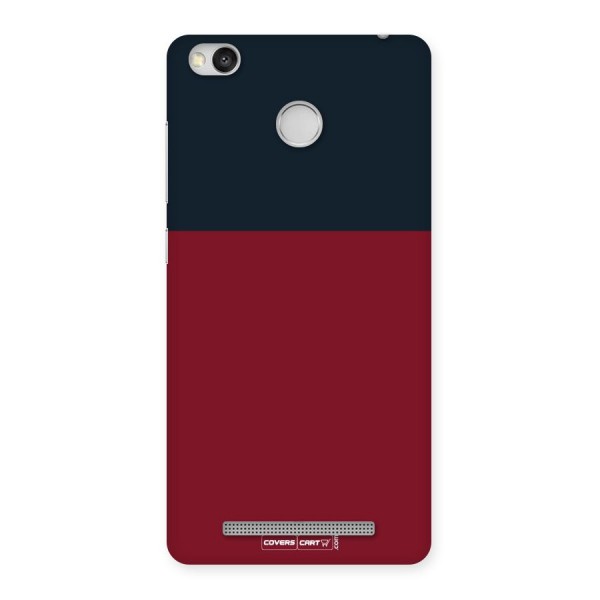 Maroon and Navy Blue Back Case for Redmi 3S Prime