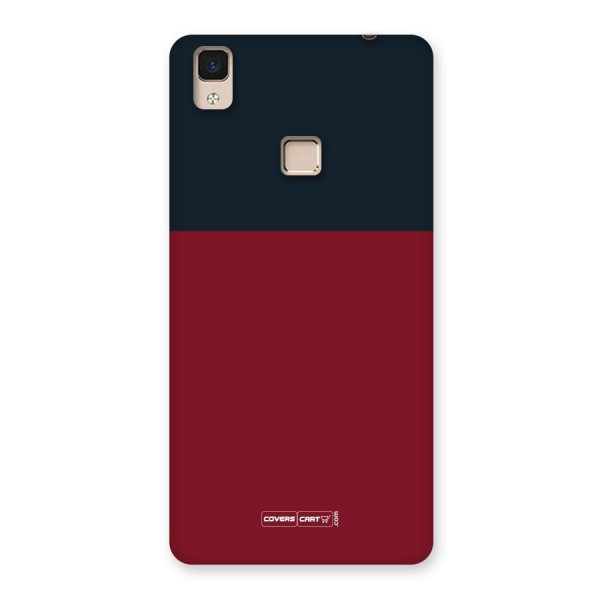 Maroon and Navy Blue Back Case for V3 Max