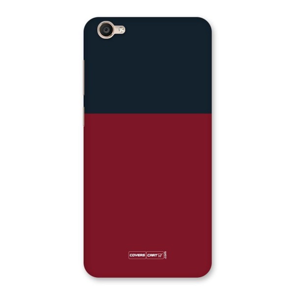 Maroon and Navy Blue Back Case for Vivo Y55L