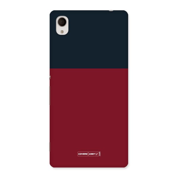 Maroon and Navy Blue Back Case for Xperia M4 Aqua