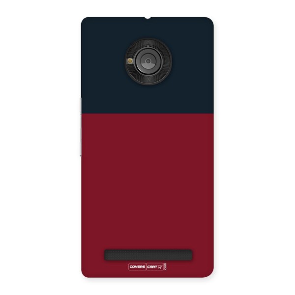 Maroon and Navy Blue Back Case for YU Yunique