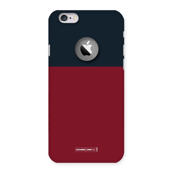 Maroon and Navy Blue Back Case for iPhone 6 Logo Cut