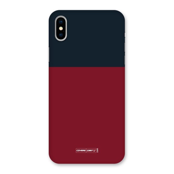 Maroon and Navy Blue Back Case for iPhone X