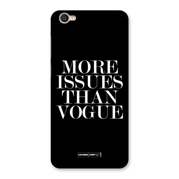 More Issues than Vogue (Black) Back Case for Vivo Y55L