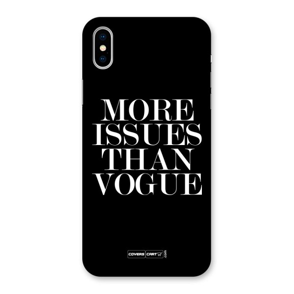 More Issues than Vogue (Black) Back Case for iPhone X