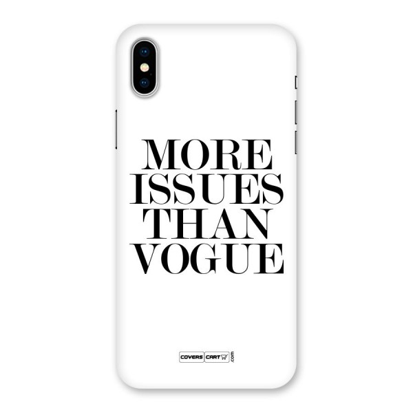 More Issues than Vogue (White) Back Case for iPhone X